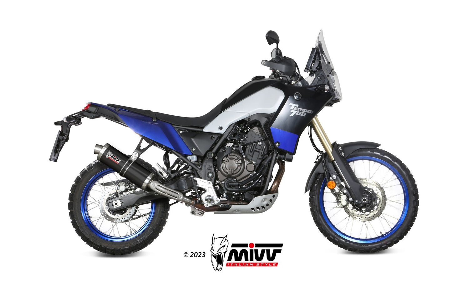 MIVV Y.064 YAMAHA TENERE' 700 (2019 - ) SLIP-ON Exhaust "OVAL" (Black; approved) – Accessories in the 2WheelsHero Motorcycle Aftermarket Accessories and Parts Online Shop