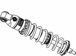OHLINS Vespa Sprint 150 (14/16) Front Scooter Shock Absorber