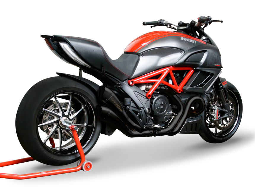 HP CORSE Ducati Diavel Dual Slip-on Exhaust "Hydroform Evolution Black" (EU homologated)