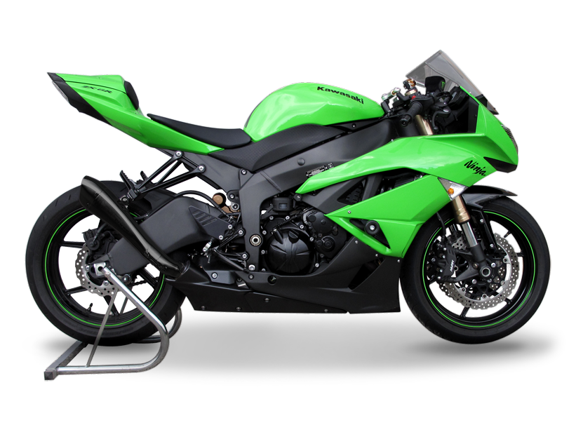 HP CORSE Kawasaki ZX-6R (09/15) Slip-on Exhaust "Hydroform Black" (EU homologated)