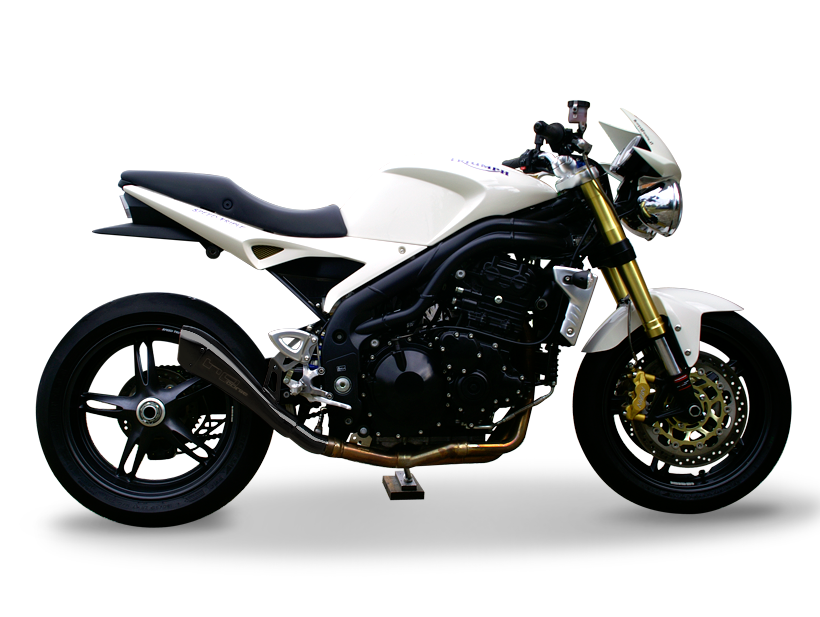 HP CORSE Triumph Speed Triple (05-06) Slip-on Exhaust "Hydroform Ceramic Black" (Homologated)