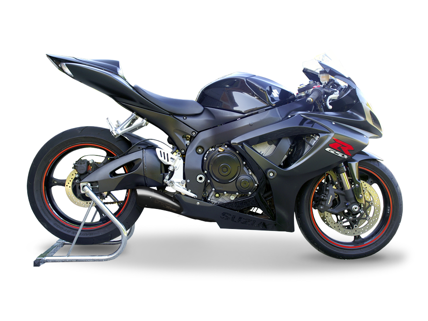 HP CORSE Suzuki GSX-R600 / GSX-R750 (06/07) Slip-on Exhaust "Hydroform Black" (EU homologated)