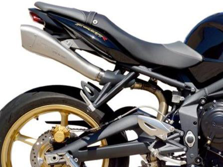 HP CORSE Triumph Street Triple (08/12) Dual Slip-on Exhaust "Hydroform Satin" (EU homologated)