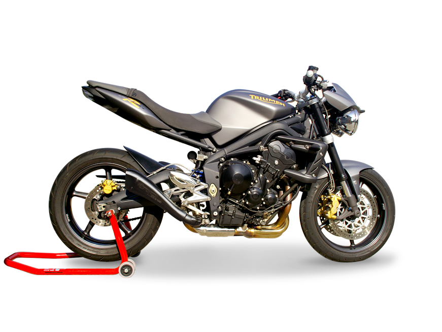 HP CORSE Triumph Street Triple (08/12) Slip-on Exhaust "Hydroform Black" (EU homologated)