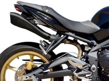 HP CORSE Triumph Street Triple (08/12) Dual Slip-on Exhaust "Hydroform Black" (EU homologated)