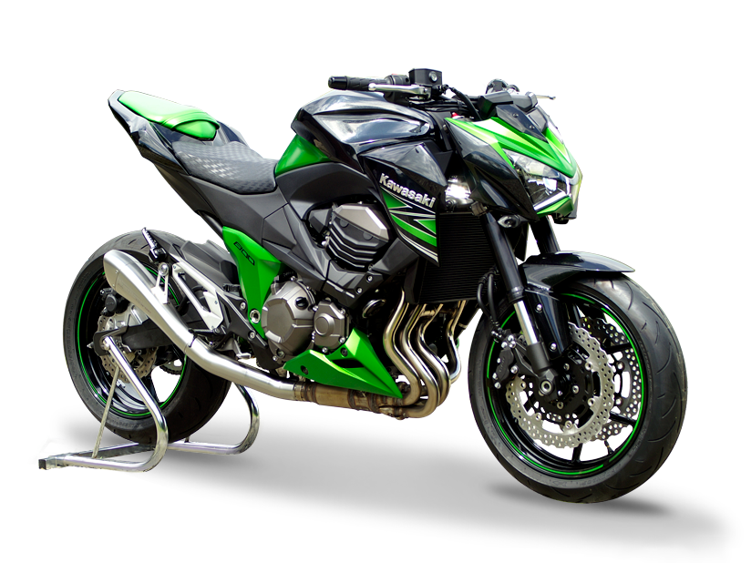 HP CORSE Kawasaki Z800/E Slip-on Exhaust "Hydroform Satin" (EU homologated)