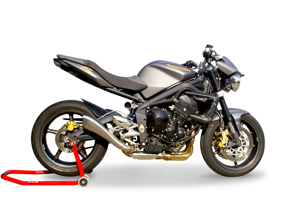 HP CORSE Triumph Street Triple (08/12) Slip-on Exhaust "Hydroform Satin" (EU homologated)