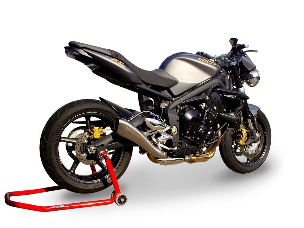 HP CORSE Triumph Street Triple (08/12) Slip-on Exhaust "Hydroform Satin" (EU homologated)