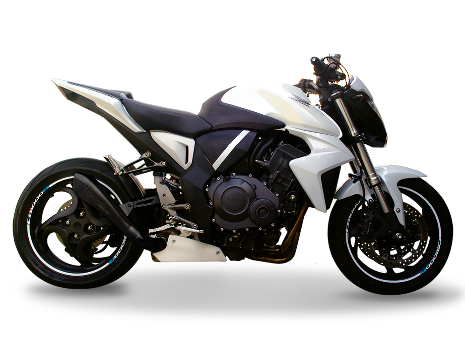 HP CORSE Honda CB1000R Slip-on Exhaust "Hydroform Black Single" (high position)