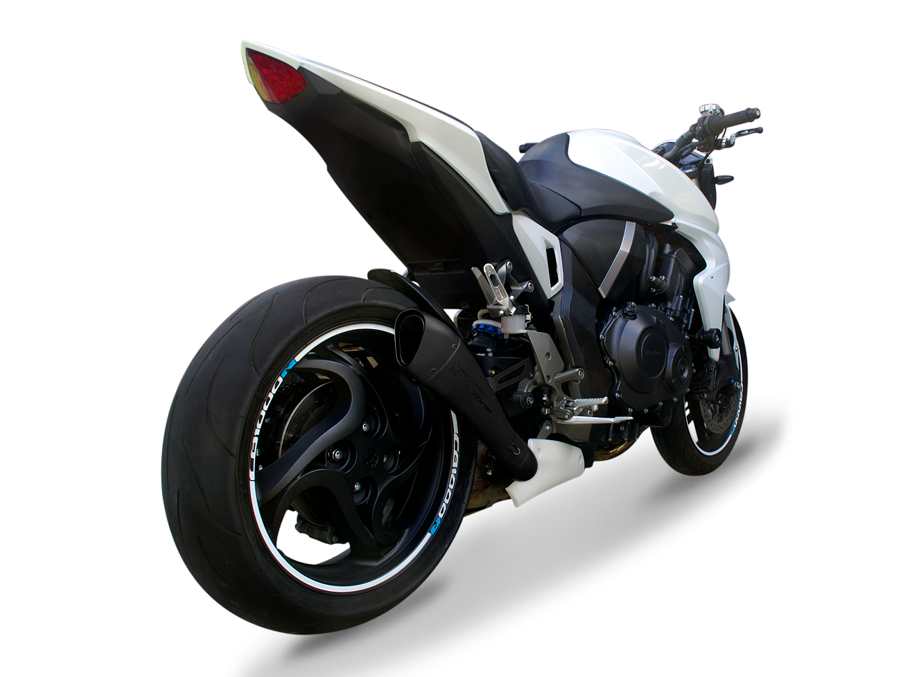 HP CORSE Honda CB1000R Slip-on Exhaust "Hydroform Black Single" (high position)