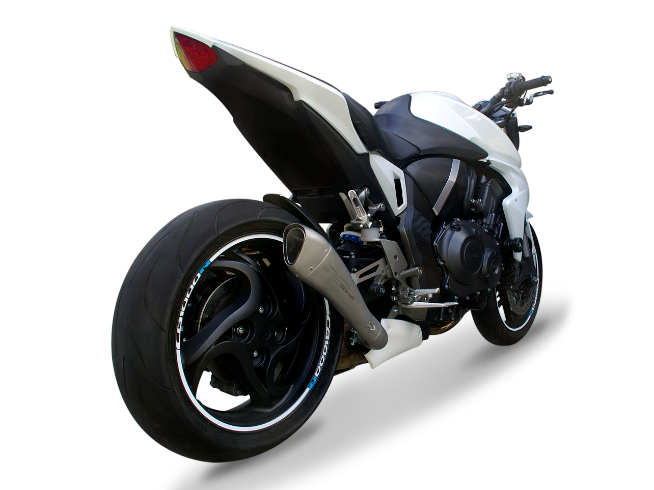 HP CORSE Honda CB1000R Slip-on Exhaust "Hydroform Satin Single" (high position)