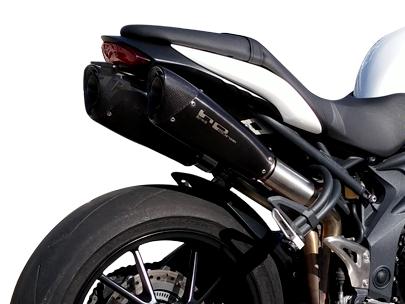 HP CORSE Triumph Speed Triple 1050 (11/15) Dual Slip-on Exhaust "Evoxtreme Black" (EU homologated)