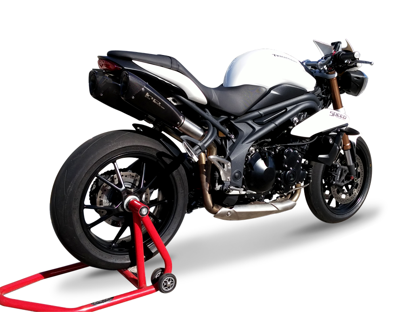 HP CORSE Triumph Speed Triple 1050 (11/15) Dual Slip-on Exhaust "Evoxtreme Black" (EU homologated)