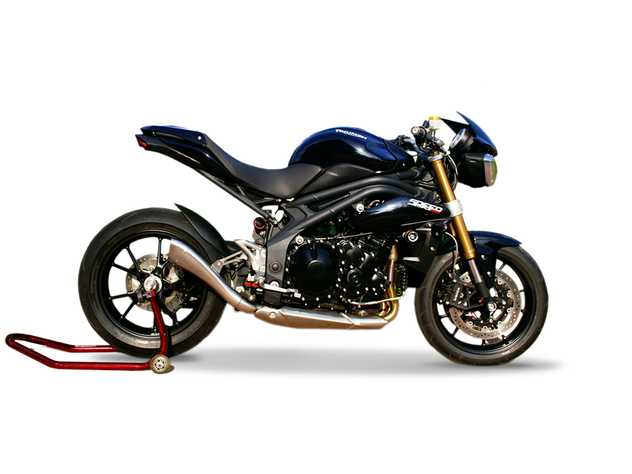 HP CORSE Triumph Speed Triple 1050 (11/15) Slip-on Exhaust "Hydroform Satin" (EU homologated)