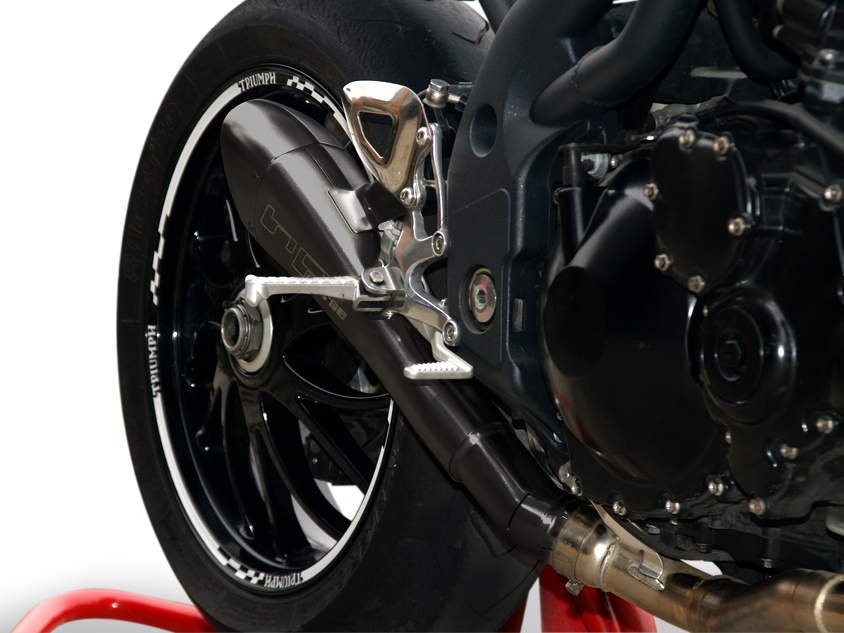 HP CORSE Triumph SPEED TRIPLE 1050 (08/10) Slip-on Exhaust "Hydroform Black" (EU homologated)