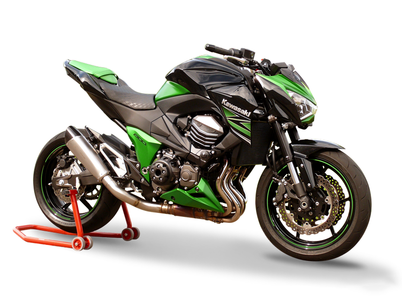 HP CORSE Kawasaki Z800/E Slip-on Exhaust "Evoxtreme Satin" (EU homologated)