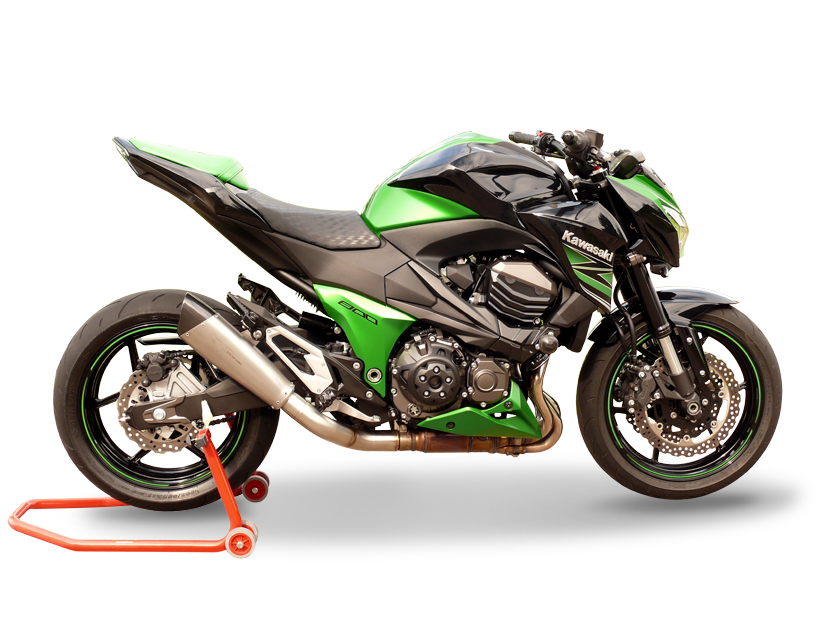 HP CORSE Kawasaki Z800/E Slip-on Exhaust "Evoxtreme Satin" (EU homologated)