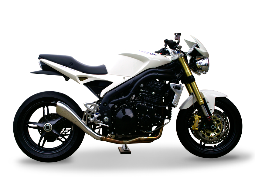 HP CORSE Triumph Speed Triple (05-06) Slip-on Exhaust "Hydroform Inox Satin" (Homologated)