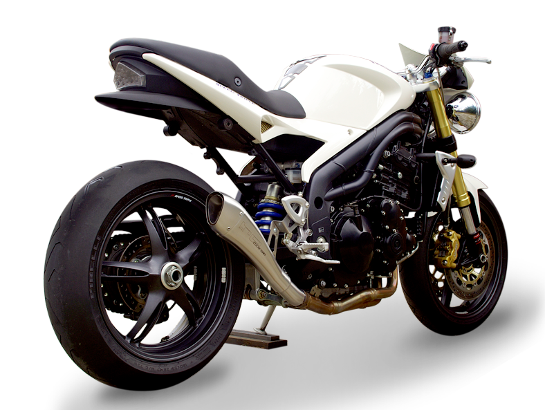 HP CORSE Triumph Speed Triple (05-06) Slip-on Exhaust "Hydroform Inox Satin" (Homologated)