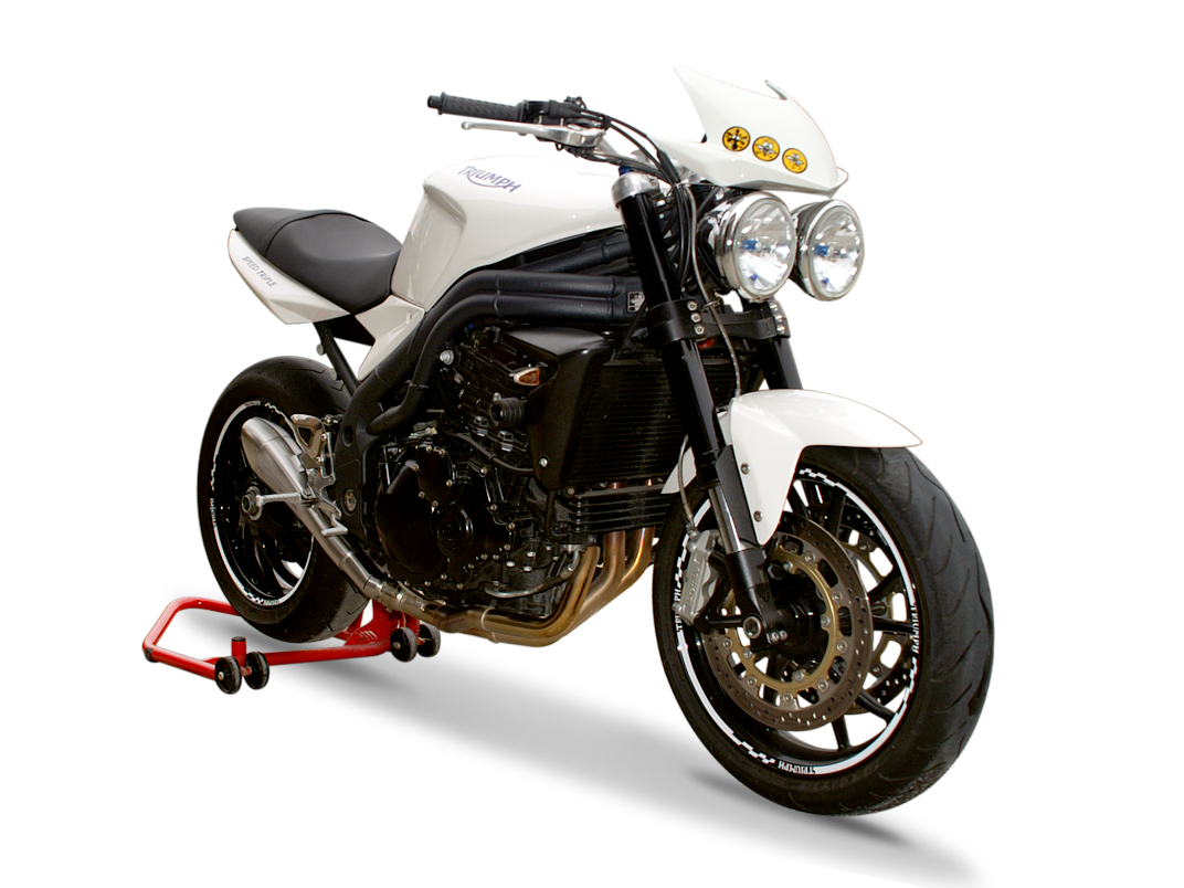 HP CORSE Triumph Speed Triple 1050 (08/10) Slip-on Exhaust "Hydroform Satin" (EU homologated)