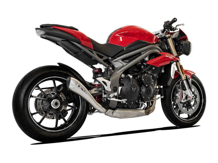 HP CORSE Triumph Speed Triple (16/17) Slip-on Exhaust "Hydroform Satin" (racing)