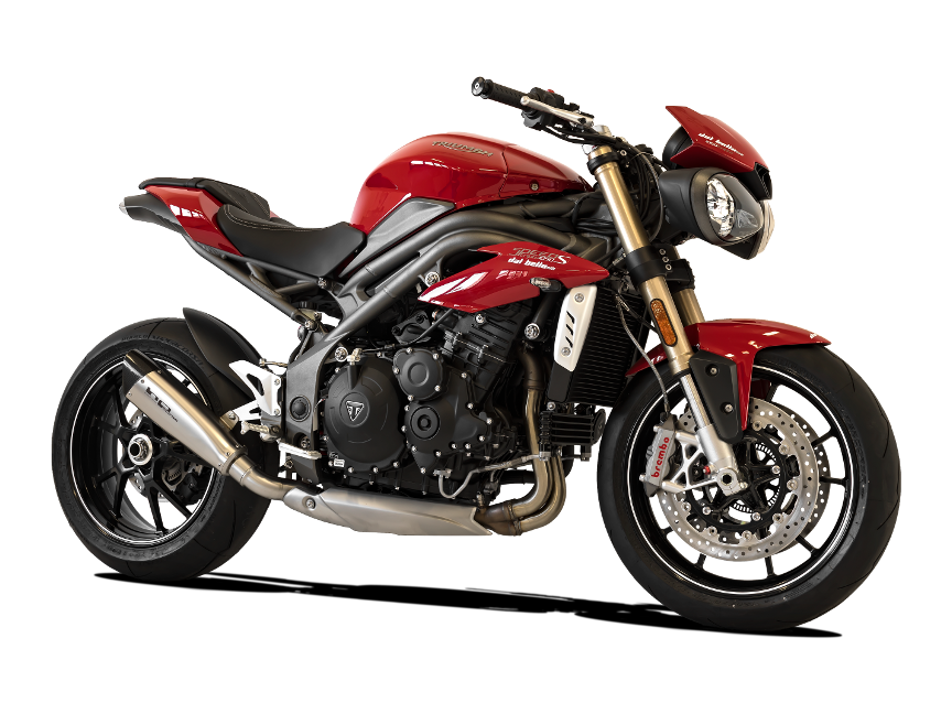 HP CORSE Triumph Speed Triple (16/17) Slip-on Exhaust "Evoxtreme Satin" (racing)