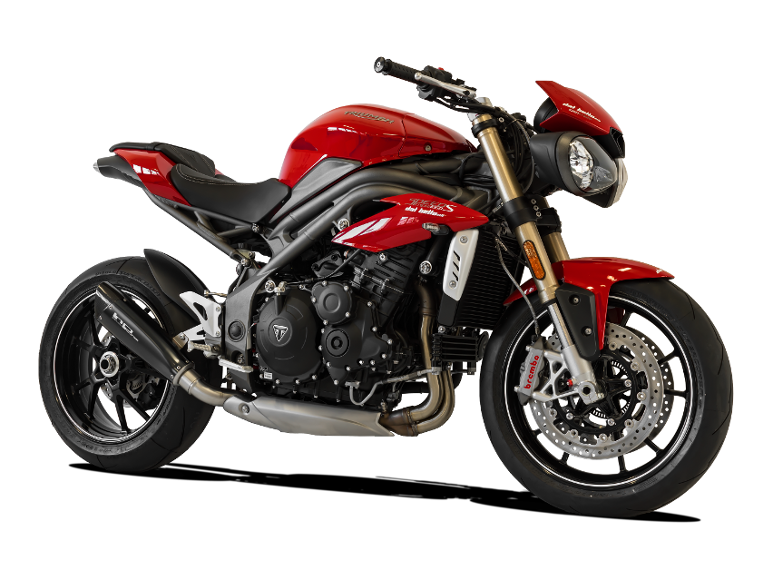 HP CORSE Triumph Speed Triple (16/17) Slip-on Exhaust "Evoxtreme Black" (racing)