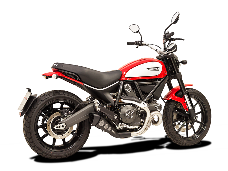 HP CORSE Ducati Scrambler 800 Slip-on Exhaust "Hydroform Black" (EU homologated)