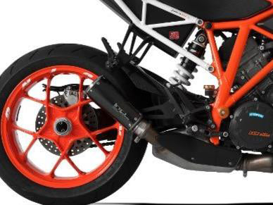 HP CORSE KTM 1290 Super Duke R (14/16) Slip-on Exhaust "GP-07 Black with Wire Mesh" (racing)