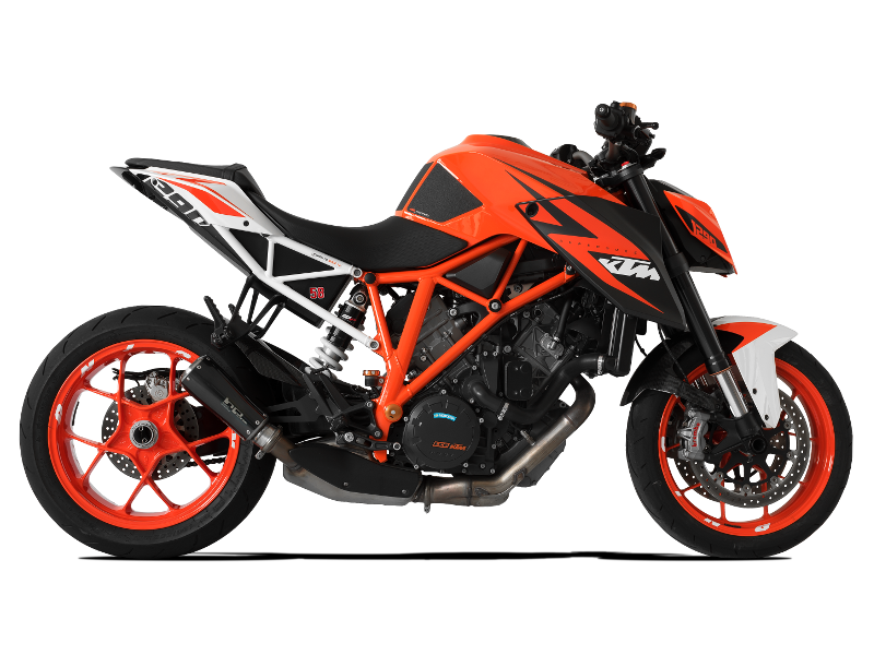 HP CORSE KTM 1290 Super Duke R (14/16) Slip-on Exhaust "GP-07 Black with Wire Mesh" (racing)