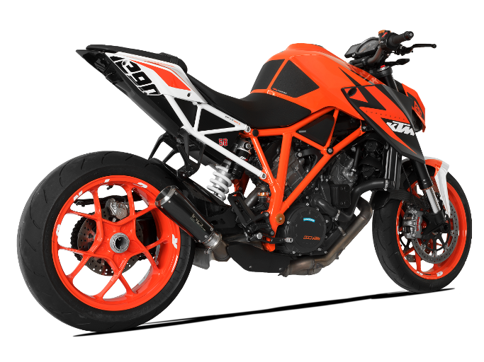 HP CORSE KTM 1290 Super Duke R (14/16) Slip-on Exhaust "GP-07 Black with Wire Mesh" (racing)