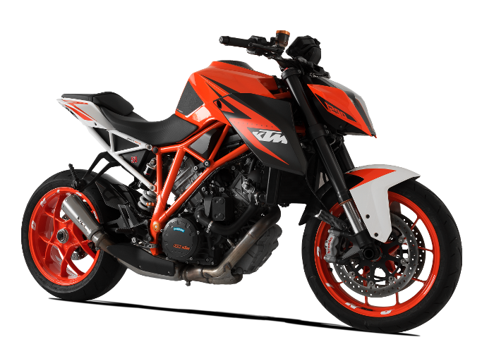 HP CORSE KTM 1290 Super Duke R (14/16) Slip-on Exhaust "GP-07 Satin with Wire Mesh" (racing)