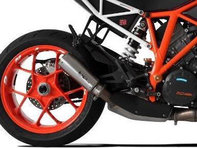 HP CORSE KTM 1290 Super Duke R (14/16) Slip-on Exhaust "GP-07 Satin with Wire Mesh" (racing)