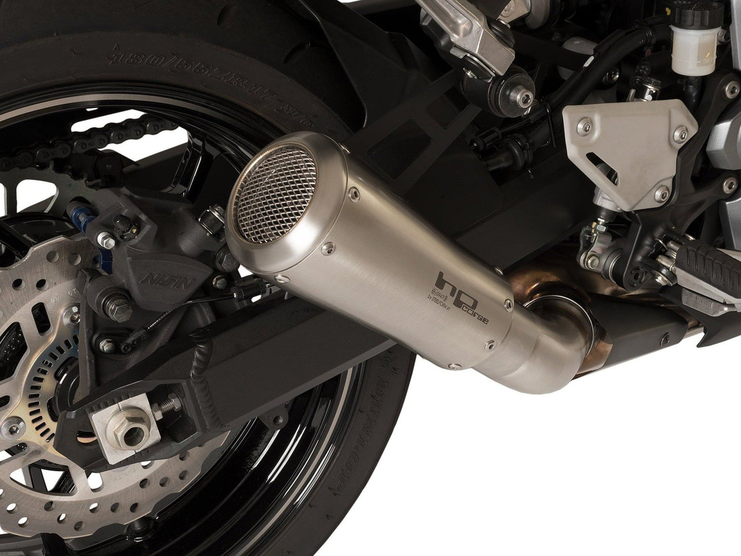 HP CORSE Kawasaki Z900 (17/19) Slip-on Exhaust "GP-07 Satin with Wire Mesh" (racing)