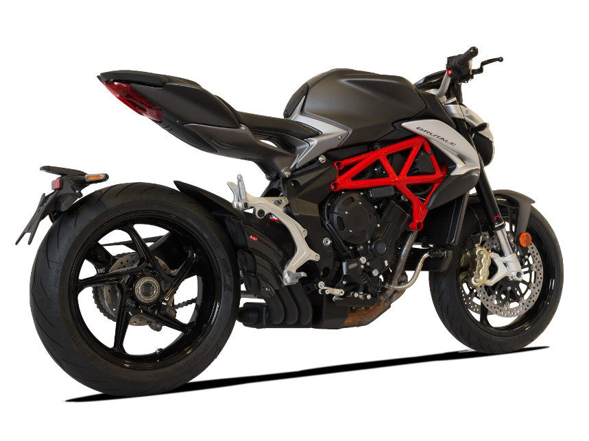 HP CORSE MV Agusta Brutale / Dragster 800 (16/18) Slip-on Exhaust "HydroTre Black" (racing; with carbon cover)