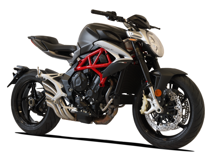 HP CORSE MV Agusta Brutale / Dragster 800 (16/18) Slip-on Exhaust "HydroTre Satin" (racing; with stainless steel cover)