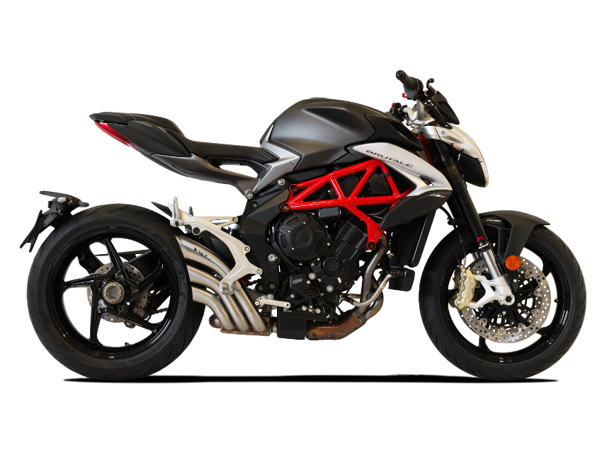 HP CORSE MV Agusta Brutale / Dragster 800 (16/18) Slip-on Exhaust "HydroTre Satin" (racing; with stainless steel cover)