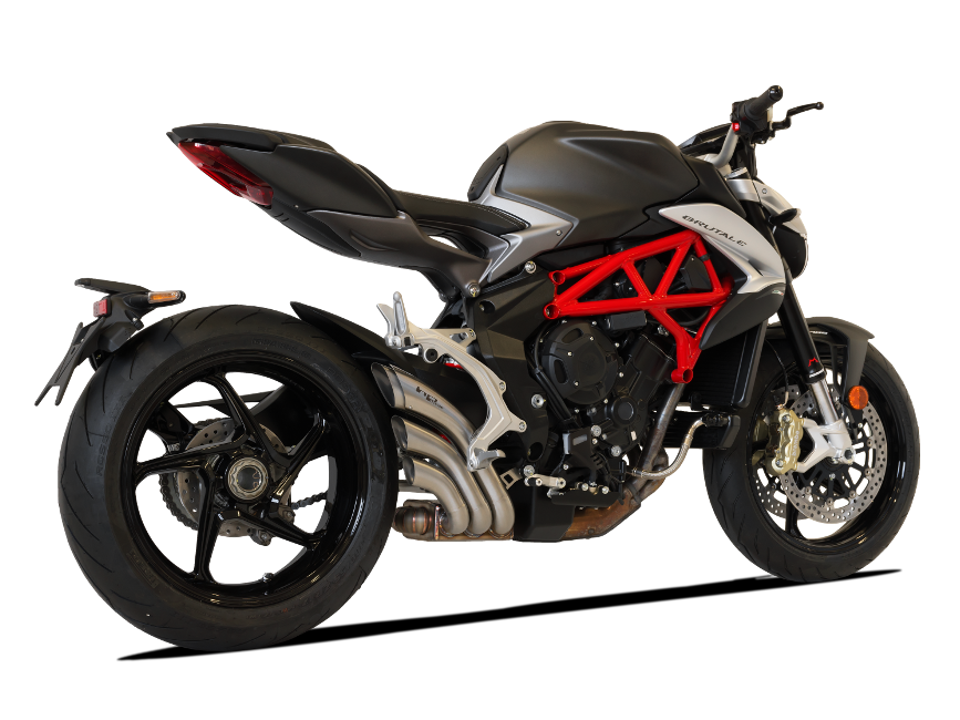 HP CORSE MV Agusta Brutale / Dragster 800 (16/18) Slip-on Exhaust "HydroTre Satin" (racing; with stainless steel cover)