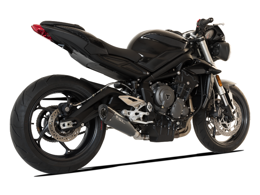 HP CORSE Triumph STREET TRIPLE 765 Slip-on Exhaust "Evoxtreme Black 310 mm" (racing)