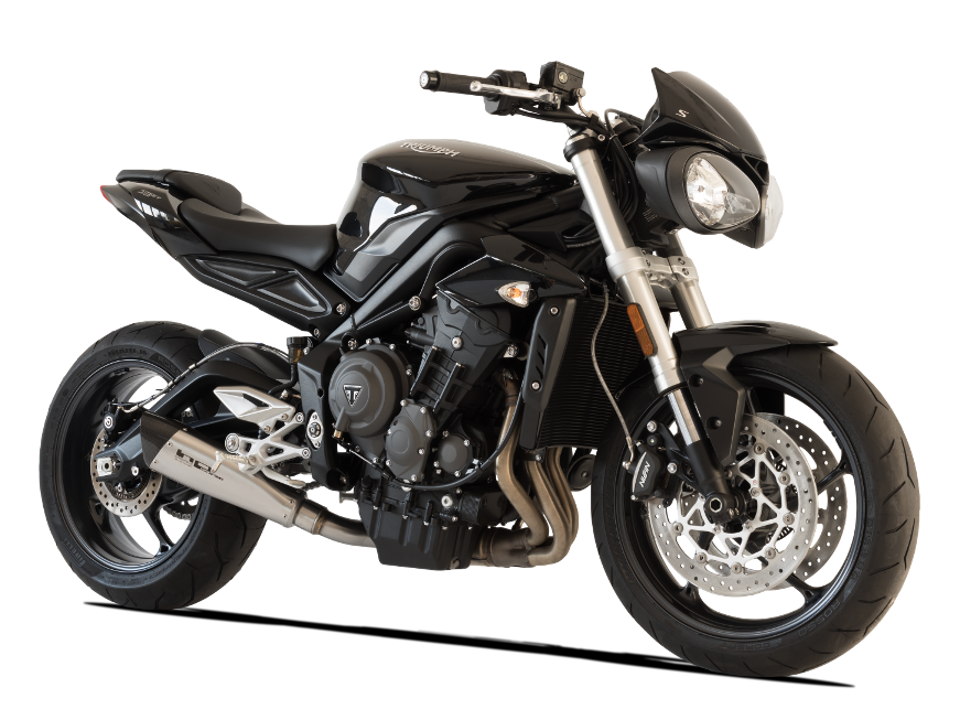 HP CORSE Triumph STREET TRIPLE 765 Slip-on Exhaust "Evoxtreme Satin 310 mm" (racing)