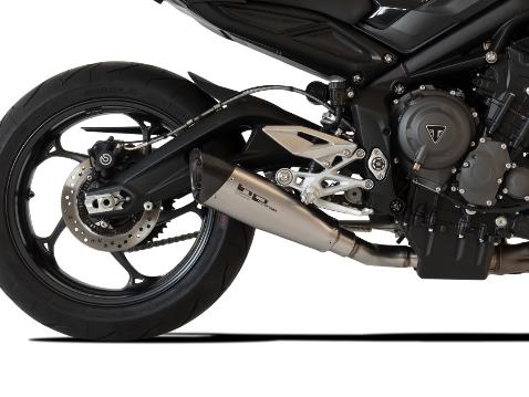 HP CORSE Triumph STREET TRIPLE 765 Slip-on Exhaust "Evoxtreme Satin 310 mm" (racing)