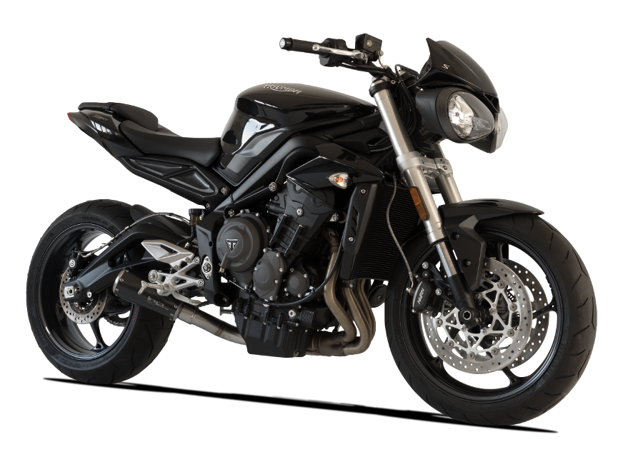 HP CORSE Triumph STREET TRIPLE 765 Slip-on Exhaust "GP-07 Black with Wire Mesh" (racing)