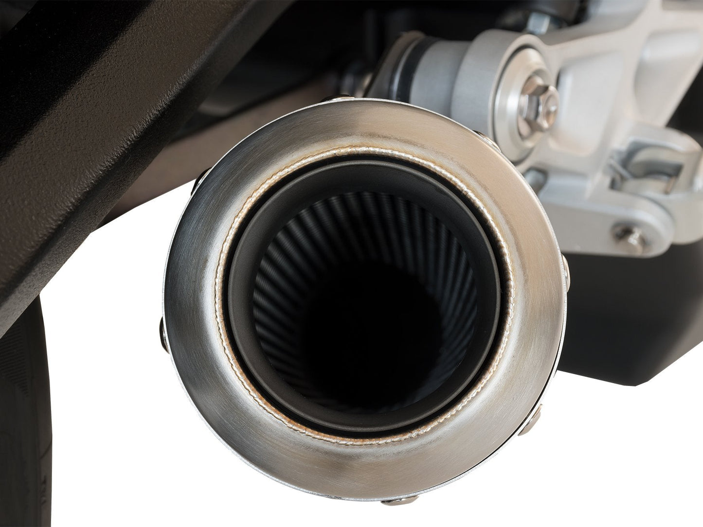 HP CORSE Triumph STREET TRIPLE 765 Slip-on Exhaust "GP-07 Satin with Aluminum Ring" (racing)