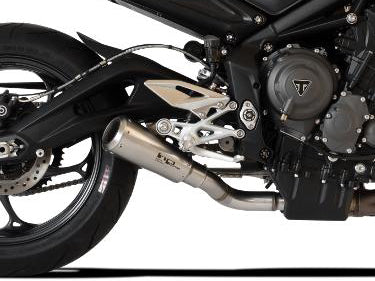 HP CORSE Triumph STREET TRIPLE 765 Slip-on Exhaust "GP-07 Satin with Wire Mesh" (racing)