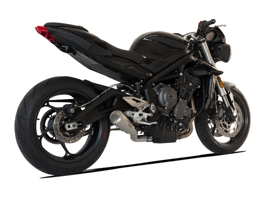 HP CORSE Triumph STREET TRIPLE 765 Slip-on Exhaust "GP-07 Satin with Wire Mesh" (racing)