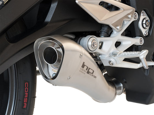 HP CORSE Triumph STREET TRIPLE 765 Slip-on Exhaust "Hydroform Satin" (racing)