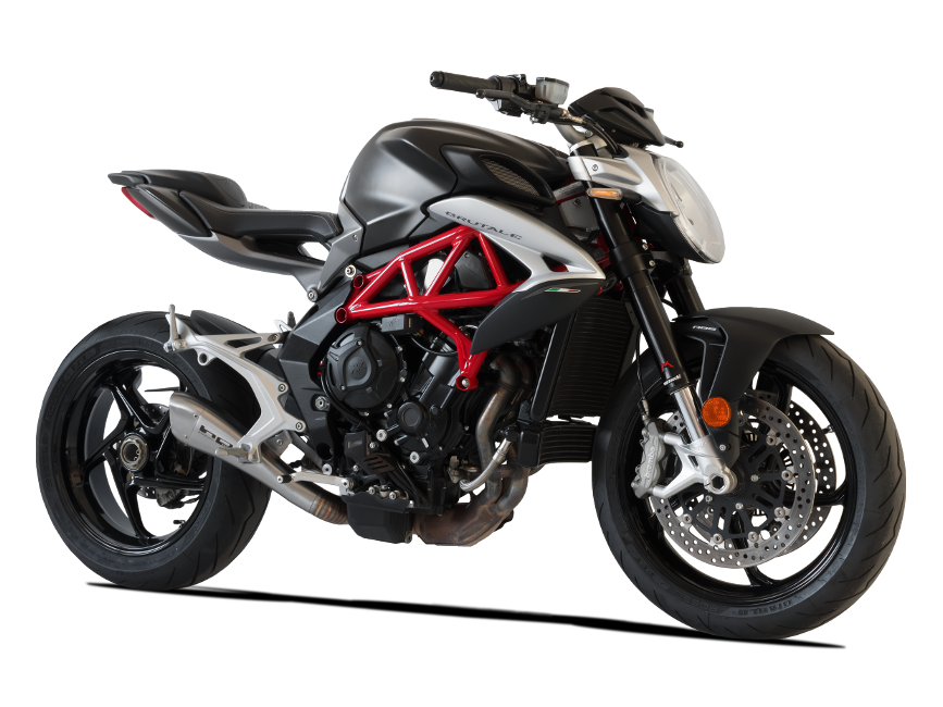 HP CORSE MV Agusta Brutale / Dragster 800 (16/18) Slip-on Exhaust "Hydroform Satin" (racing)