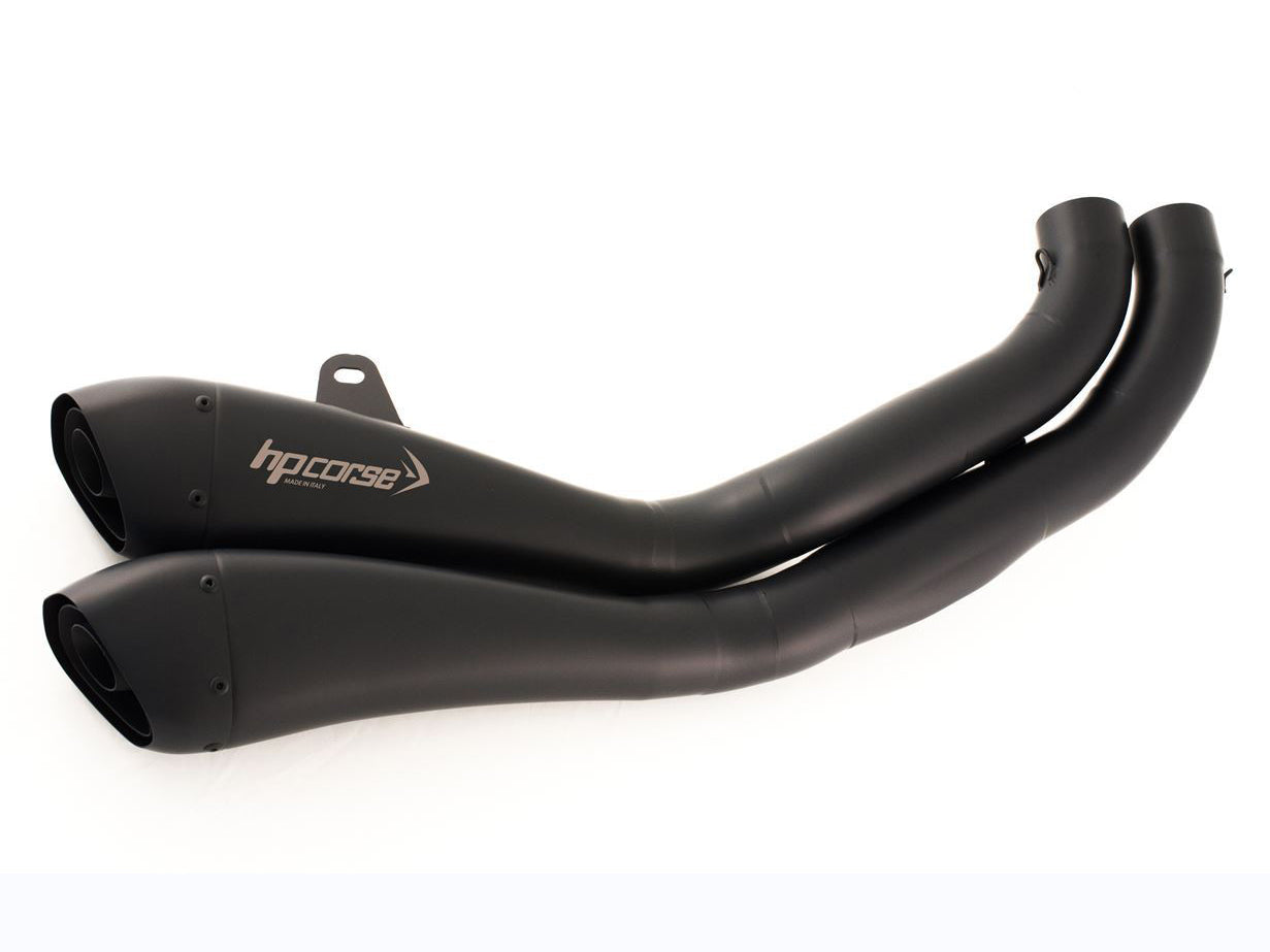 HP CORSE Ducati Diavel Dual Slip-on Exhaust "Hydroform Factory Black" (racing only)