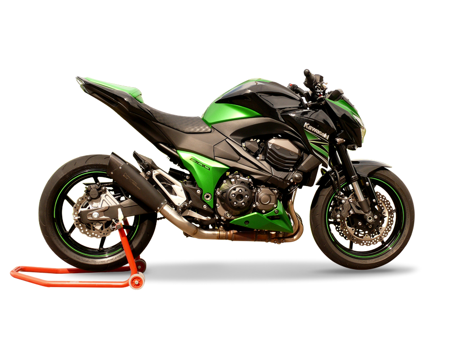 HP CORSE Kawasaki Z800/E Slip-on Exhaust "Evoxtreme Black" (EU homologated)