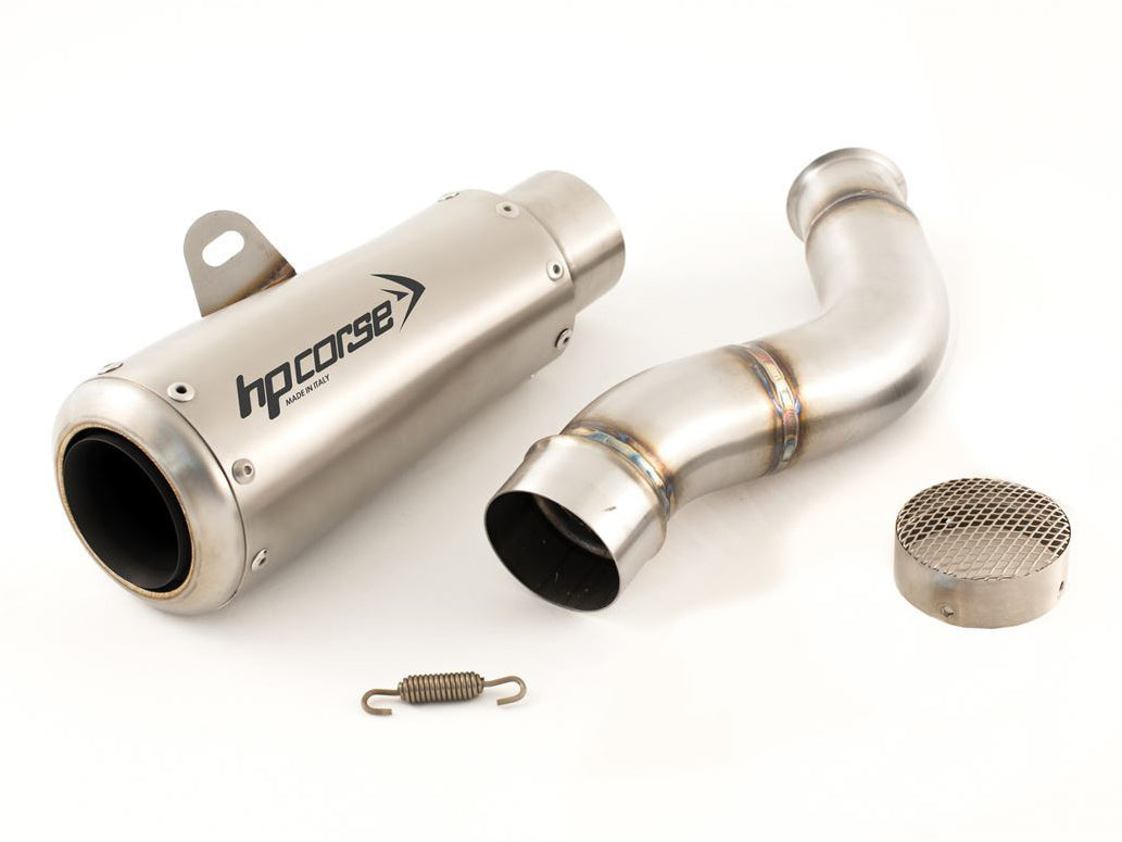 HP CORSE Triumph STREET TRIPLE 765 Slip-on Exhaust "GP-07 Satin with Wire Mesh" (racing)